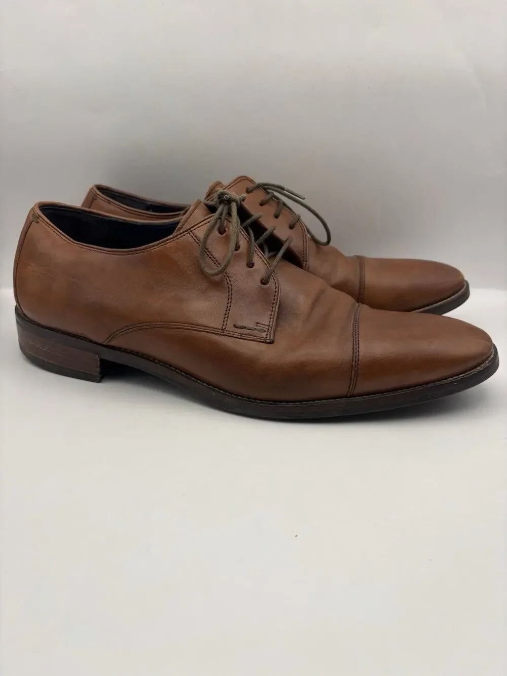 Cole Haan Lenox Hill Cap Oxford Brown Leather Sneakers Men Size 10